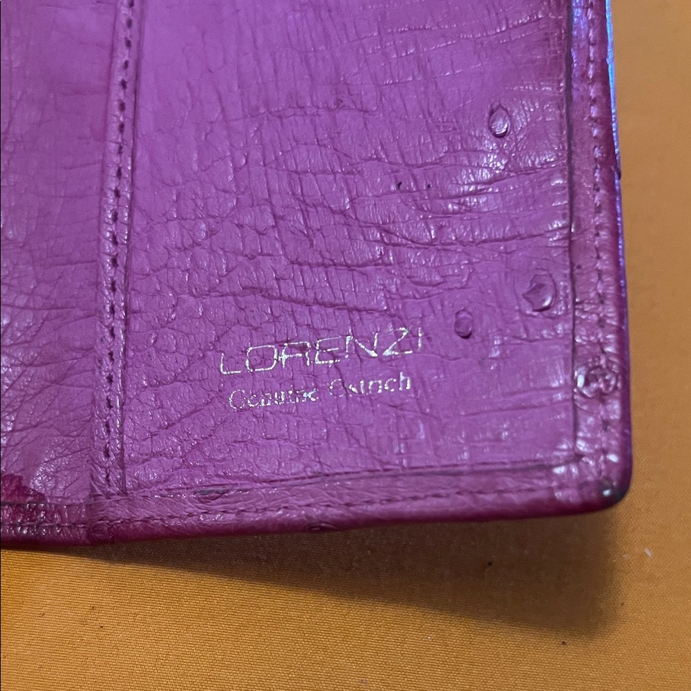 Lorenzi Milano Pink Leather Card Holder